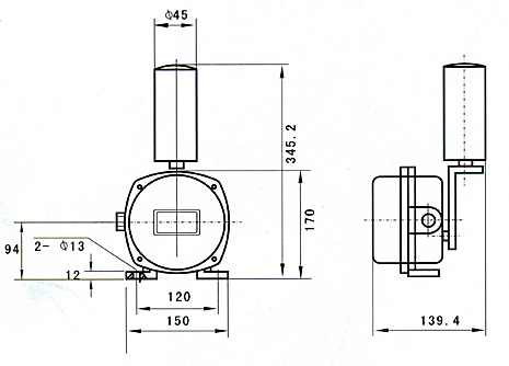 LHPK-1230兩級跑偏開關(guān)外型尺寸